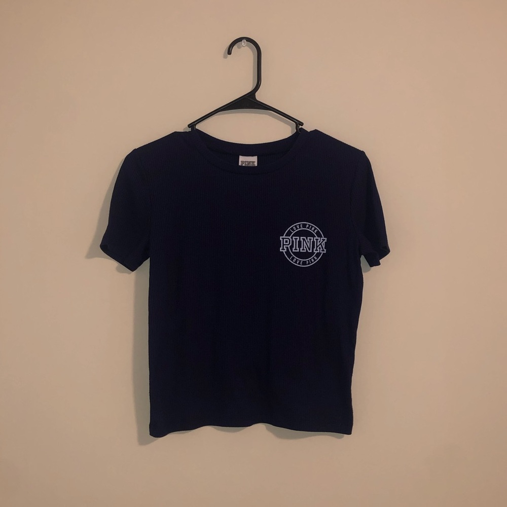 Navy blue pink t-shirt
